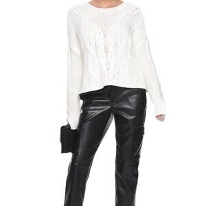 Apt 9 Ivory Cable Knit Sweater